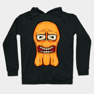 Orange boo doodle face monster Hoodie